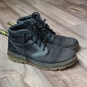 Dr. Martens Black Canvas Lace-Up Boots